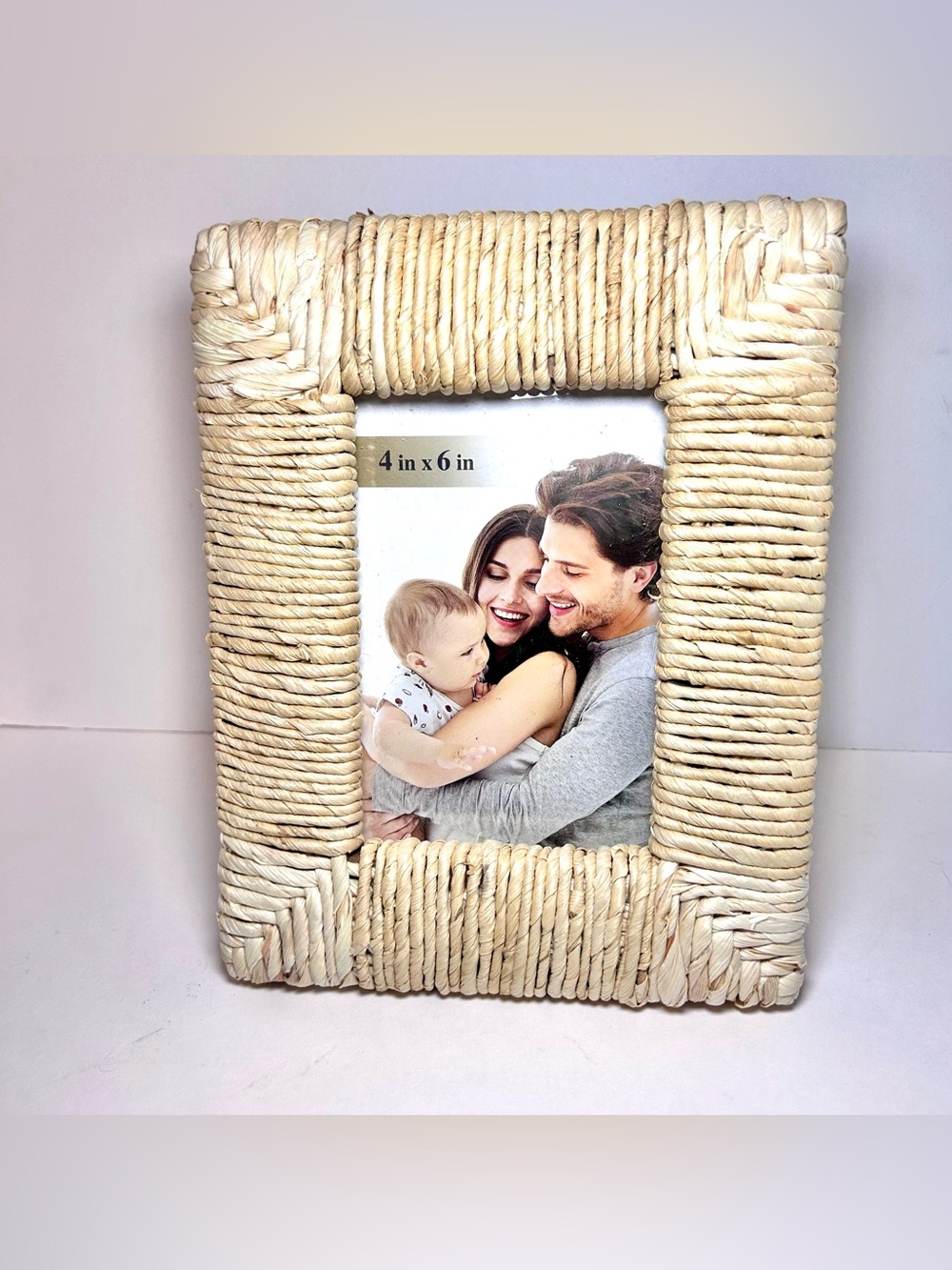 Zodax Abaca Woven Rope Photo Frame 4X6.  NWOT